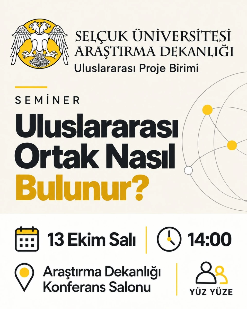 Uluslararası Projeler için Ortak Bulma Semineri